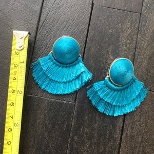 BaubleBar turquoise fringe earrings